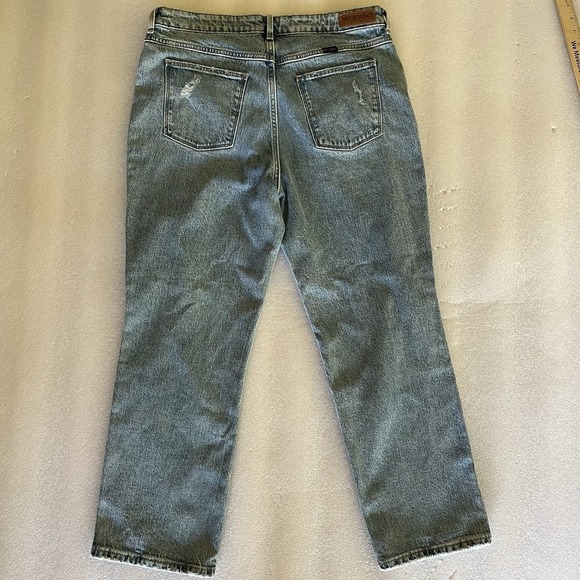 Wrangler High Rise Rodeo Straight Crop Distressed Denim Women's 14/32 NWT - Picture 9 of 9